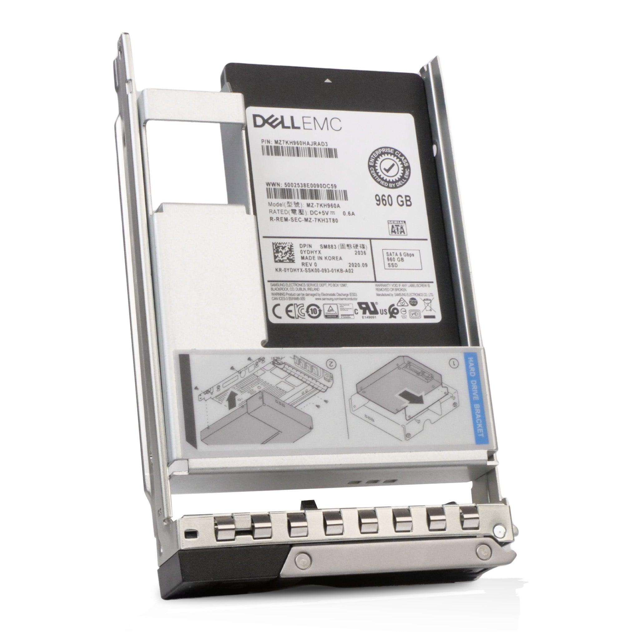 Dell G14 0YDHYX 960GB 3 DPWD SATA 6Gb/s MLC Mixed-Used Hybrid 3.5in Refurbished SSD