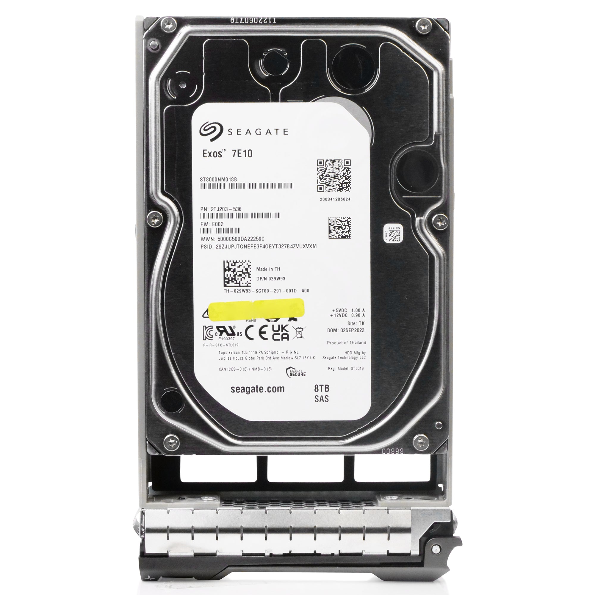 Dell G13 029W93 8TB 7.2K RPM SAS 12Gb/s 512e 256MB 3.5in HDD