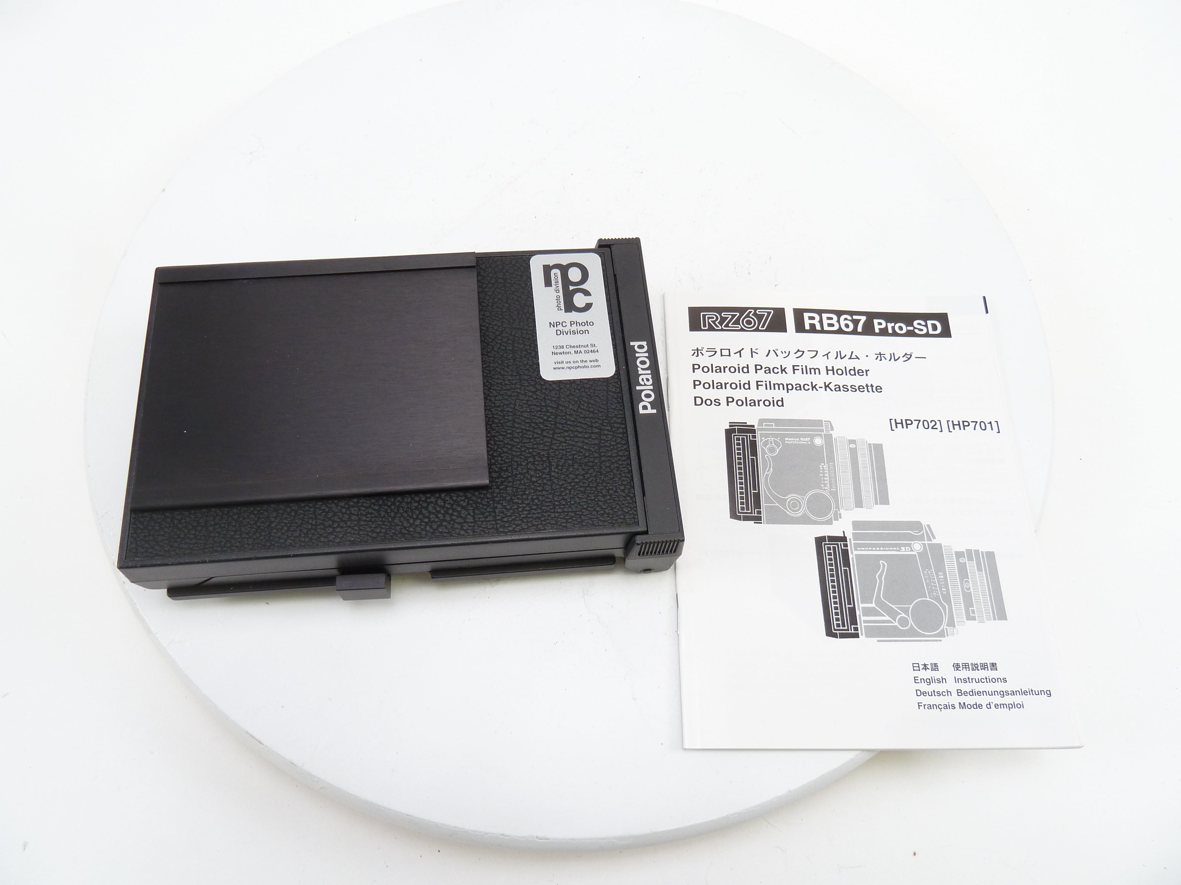 NPC Polaroid Back for Mamiya RZ67