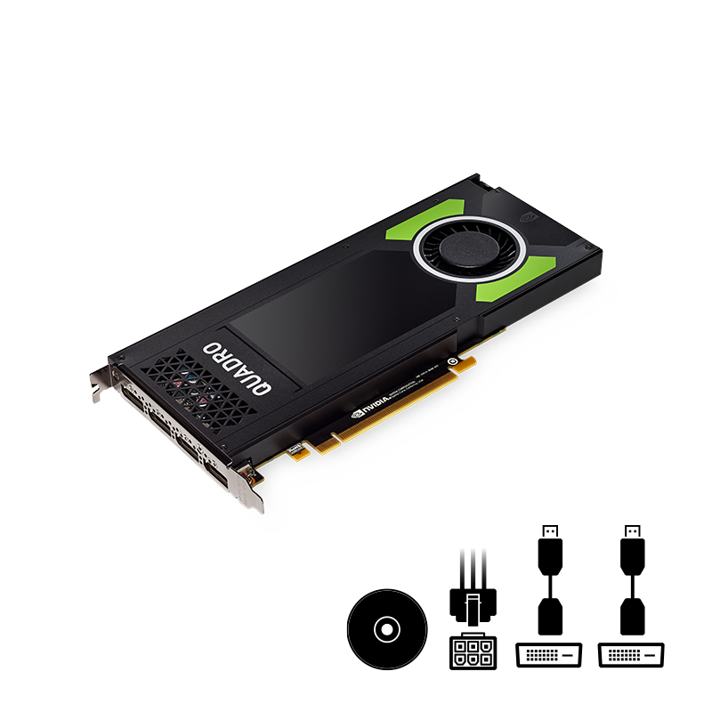 PNY Technologies Nvidia Quadro P4000 - The World's Most Powerful Single Slot Professional Graphics Card (VCQP4000-BLK) Placa - aloinfousa.com