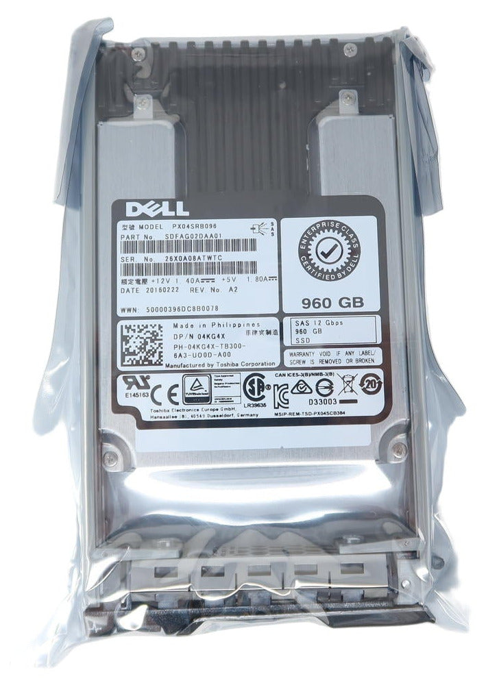 PX04SRB096 4KG4X DELL 960GB RI SAS 12Gb/s 2.5 SSD