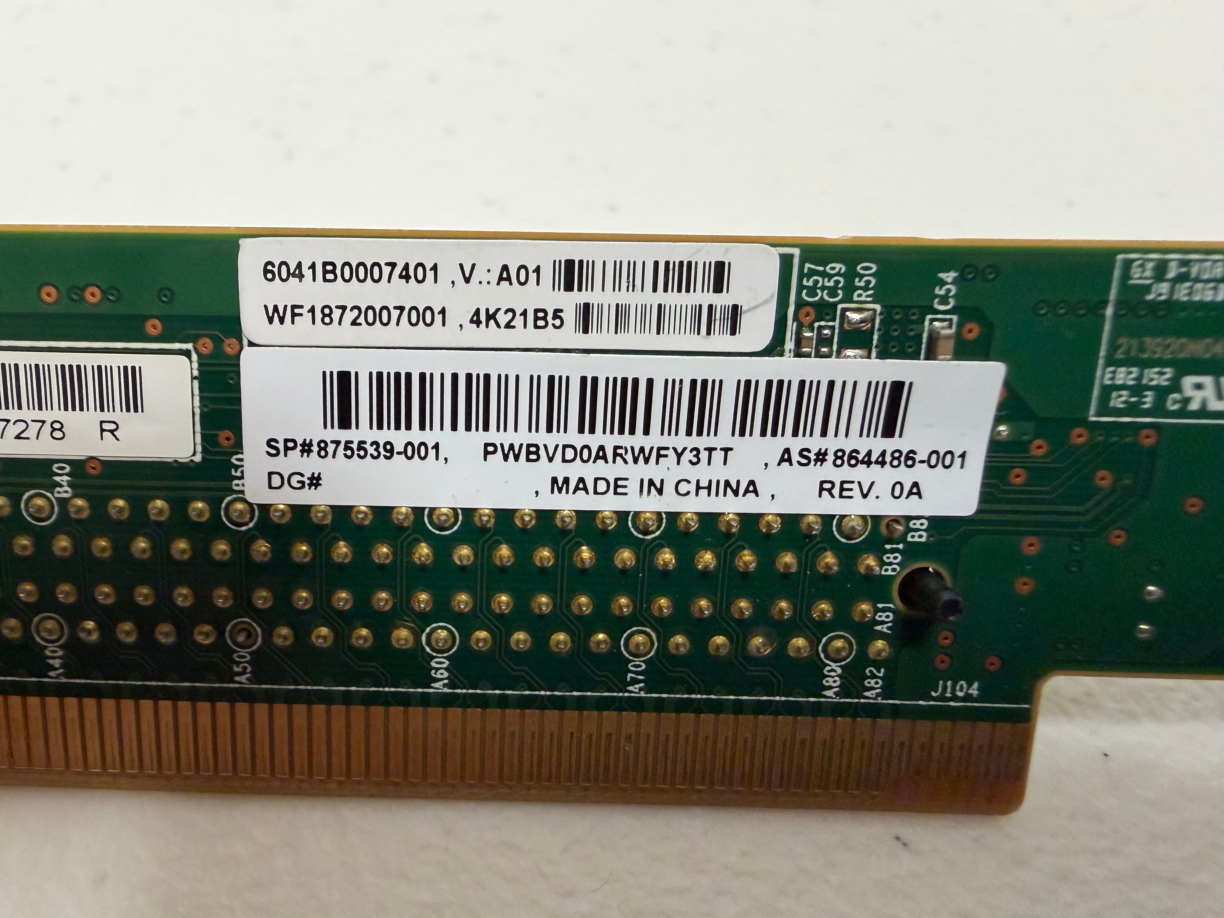 HPE ProLiant DL360 Gen10 Secondary Riser 875539-001 / 864486-001