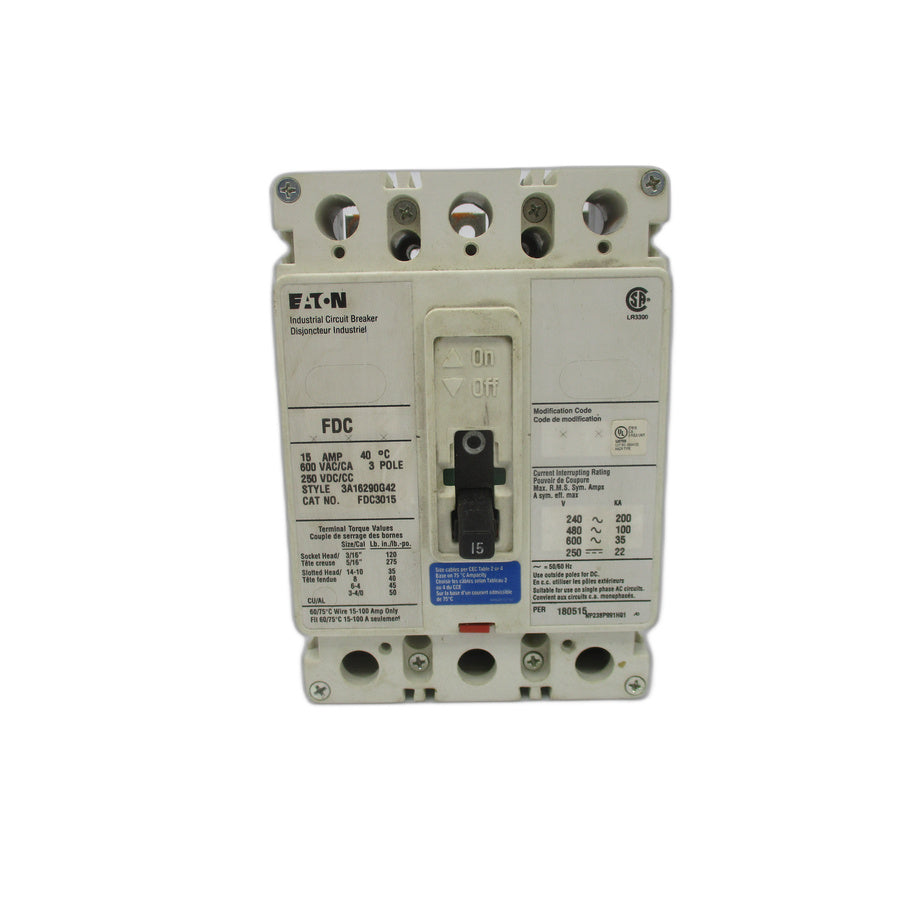 EATON FDC3015 600VAC 15A UNMP