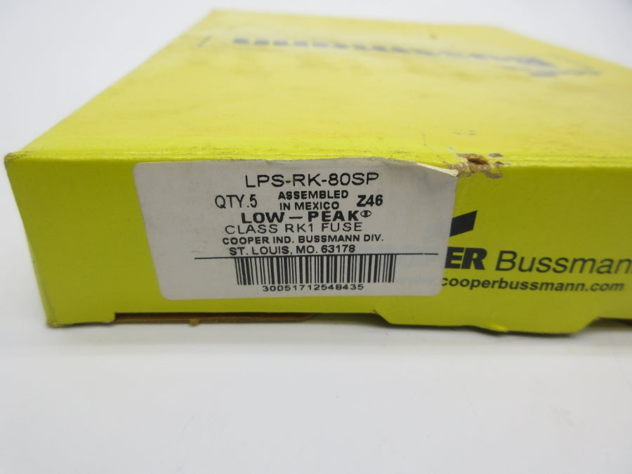 BUSSMANN LPS-RK-80SP 600VAC 80A (PKG OF 5) (YL/YL) NSMP