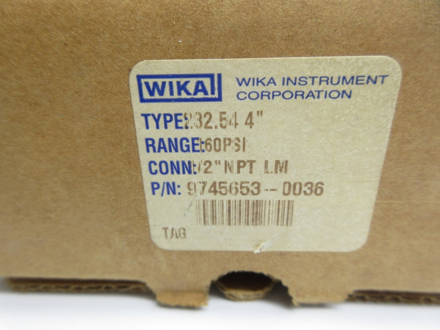 WIKA 9745653-0036 160PSI 4" NSMP