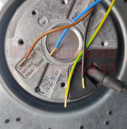R2E180-AT06-15 Fan Motorized Impellers 230VAC Round - 180mm Dia Ball 4 Wire Leads with Splice Terminals