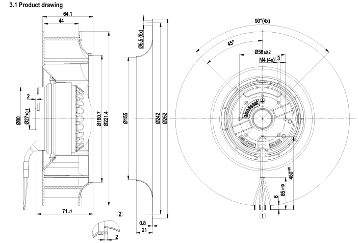 R2E220-AD19-11 ebm papst MOTORIZED IMPELLER