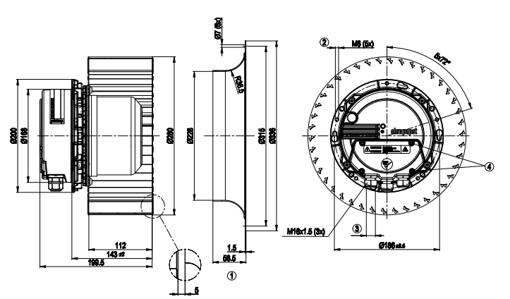 R3G280-AF26-10 ebm-papst FAN Motor M3G084-DF