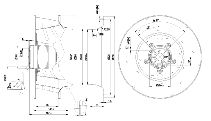 R4E355-AK05-05 ebm papst centrifugal fan