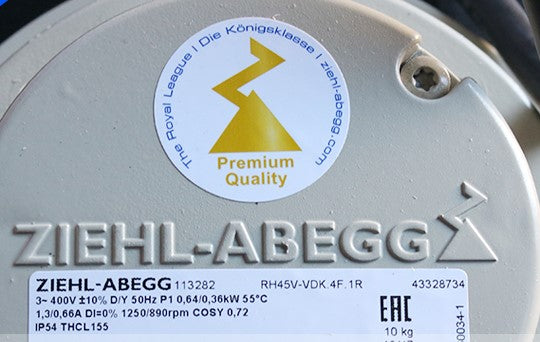 RH45V-VDK.4F.1R ZIEHL-ABEGG centrifugal fan RH Series 450mm 415V 4 Pole