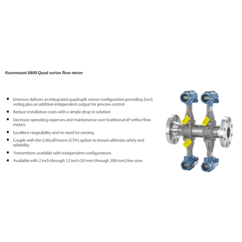 ROSEMOUNT 8800 Quad Vortex Flow Meter