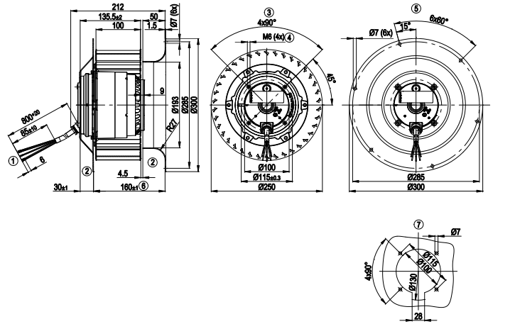 R4E250-CG01-01 ebm papst MOTORIZED IMPELLER