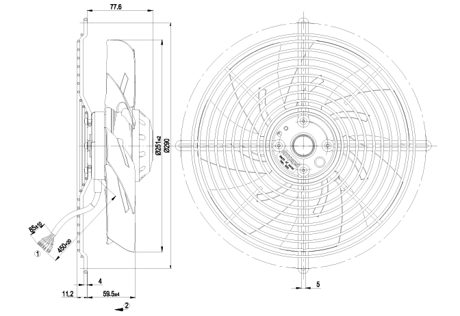 S2D250-BH02-01 ebm-papst AC AXIAL FAN
