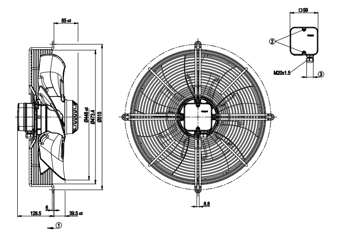 S4D450-A014-01 ebmpapst axial fan