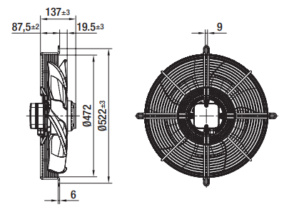S4D450-AU01-01/C01 EBMpapst Axial Fan