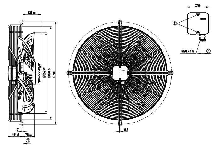 S4D560-AQ01-01 ebm-papst Fan