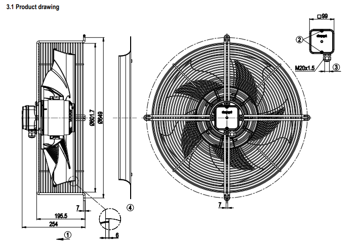 S4E500-ZL07-01 Ebm-Papst Fan