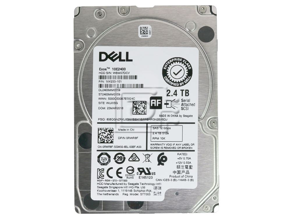 Seagate ST2400MM0159 RWR8F 0RWR8F 1D0F5 01D0F5 1XK233-151 1XK233-154 Dell 2.4TB SAS Hard Drive ME4 / ME5 Image 2 image
