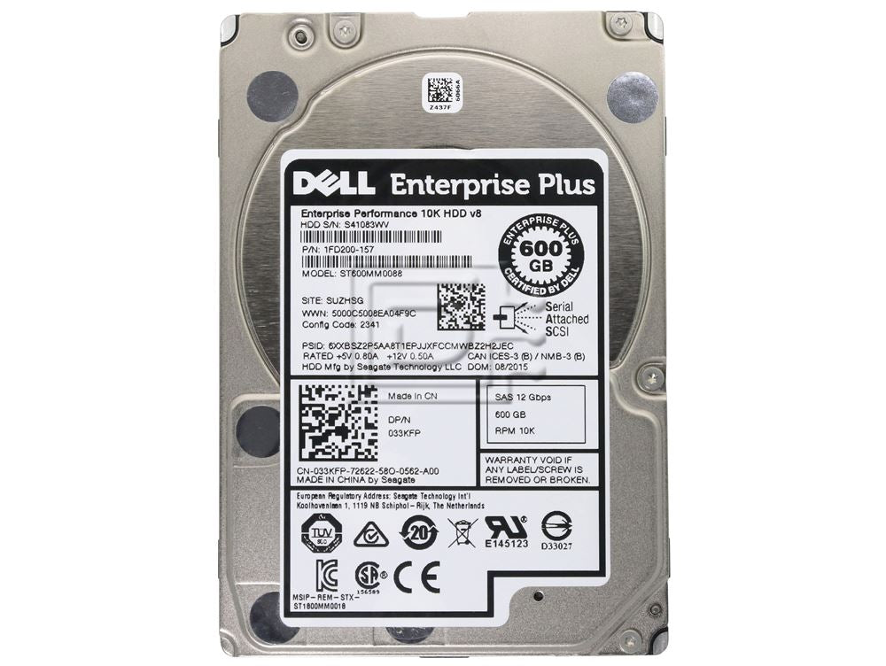 Seagate ST600MM0088 1FD200-157 033KFP 33KFP SAS Hard Drive Image 2 image