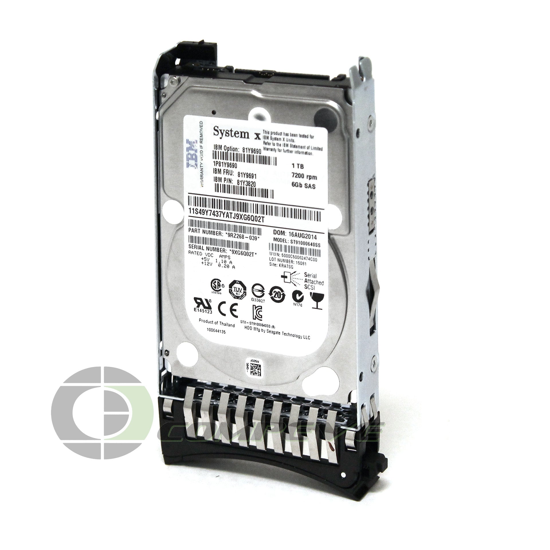 IBM System X NL 1TB 81Y9690 81Y3820 7200RPM 2.5"SFF SAS HDD - aloinfousa.com