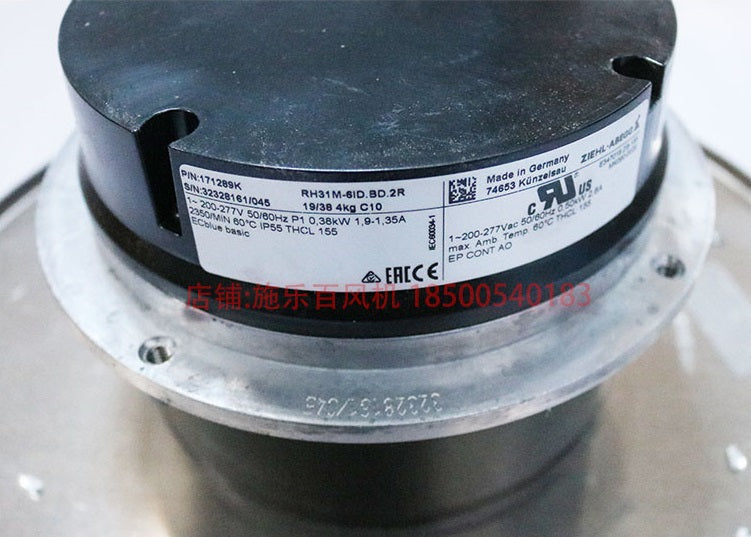 Brand new RH31M-61D.BD.2R ZIEHL-ABEGG centrifugal fan 1-200/277V 50/60HZ