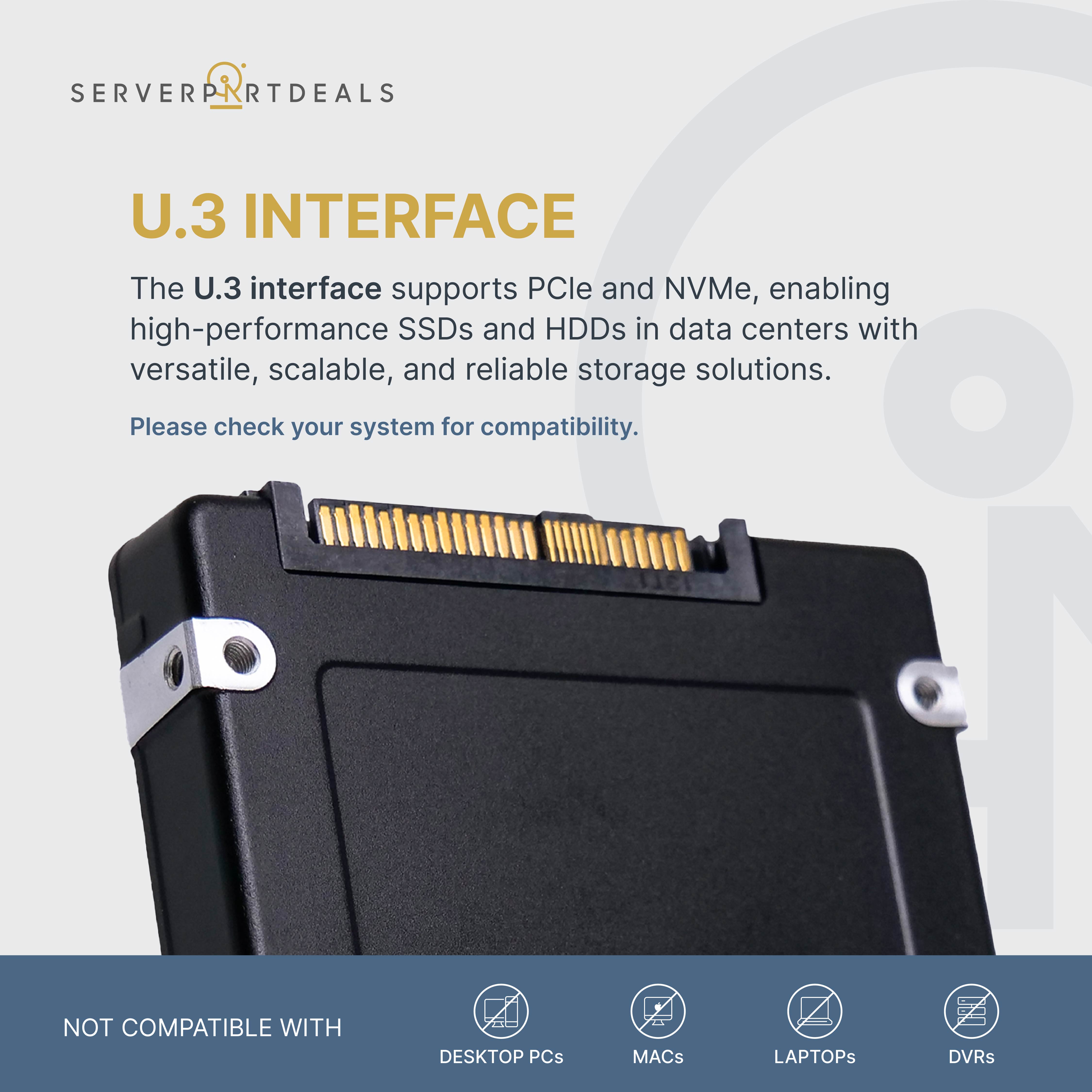 Dell G14 0J91CR 15.36TB 1 DWPD PCIe Gen 4.0 x4 8GB/s 3D TLC U.3 NVMe 2.5in Solid State Drive