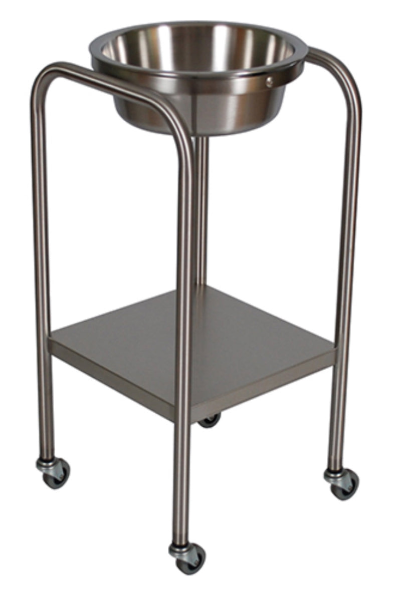 Stainless Steel Solution Stand w/ Shelf & Single Basin