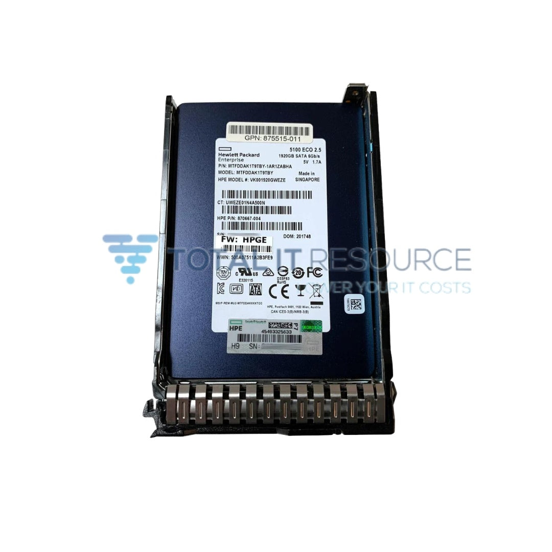 P04566-B21 HPE 1.92TB SATA 6G Read Intensive SFF (2.5in SC SSD