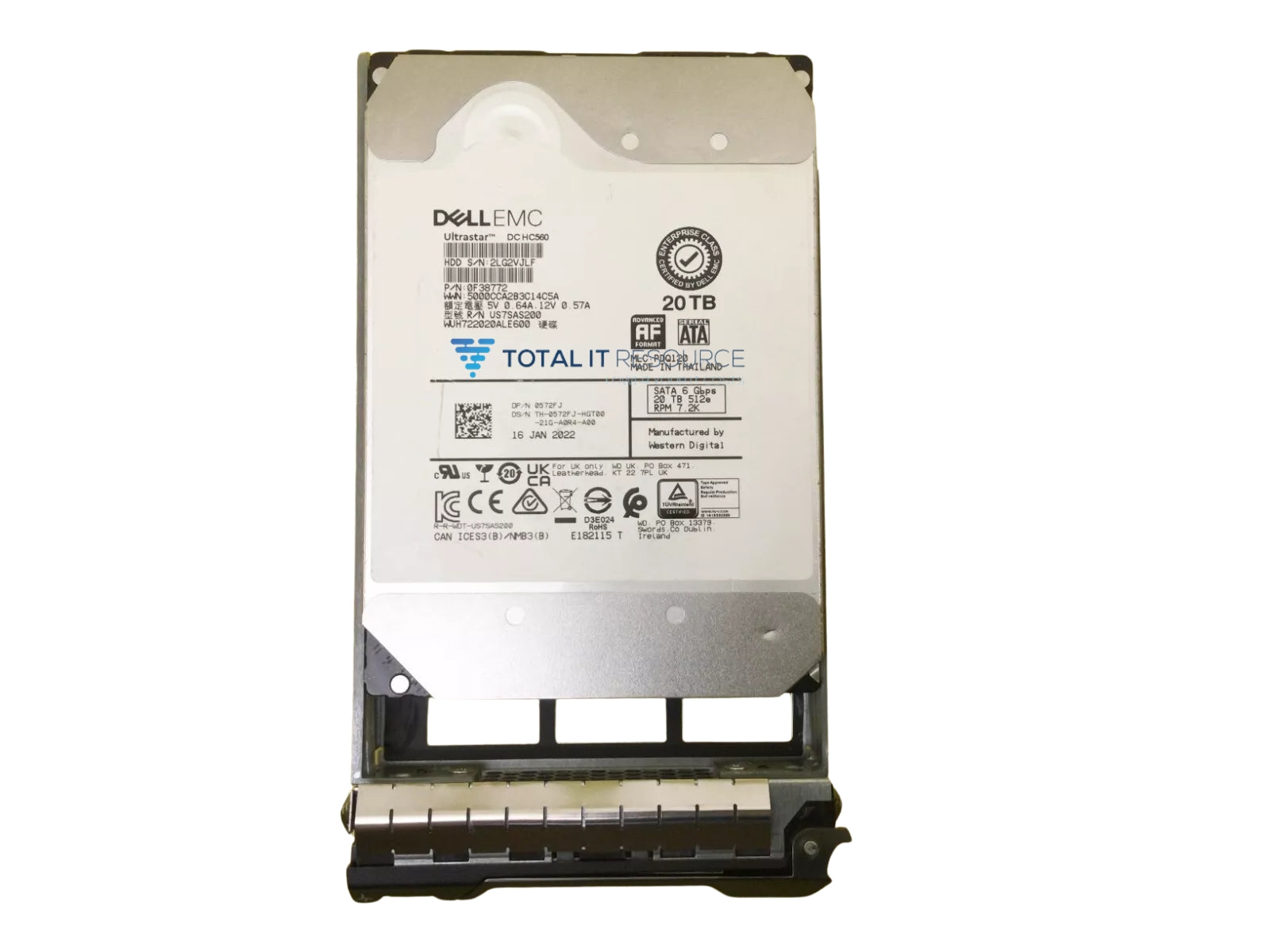 572FJ Dell EMC 20TB 7.2K SATA 6Gb/s 3.5'' 512e Hard Drive