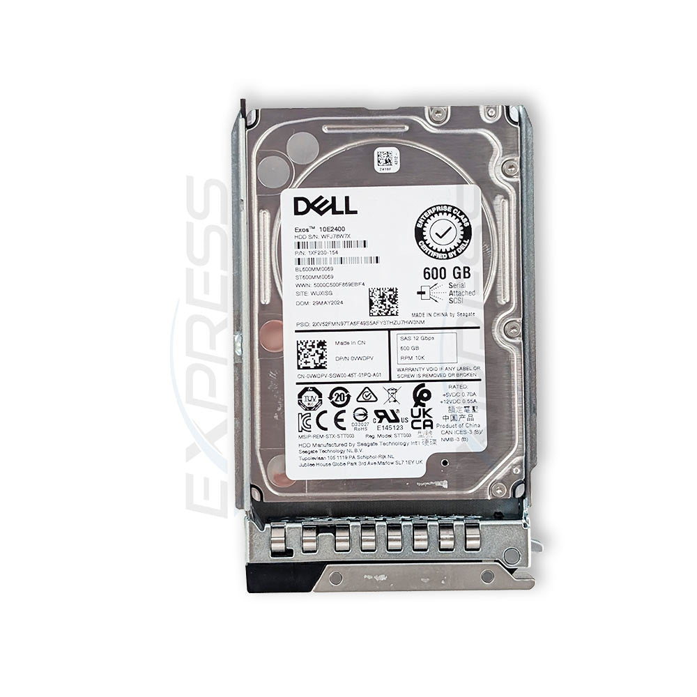 Dell 2.5" 600GB 10K SAS 12Gbps 512n ISE HDD | VWDPV