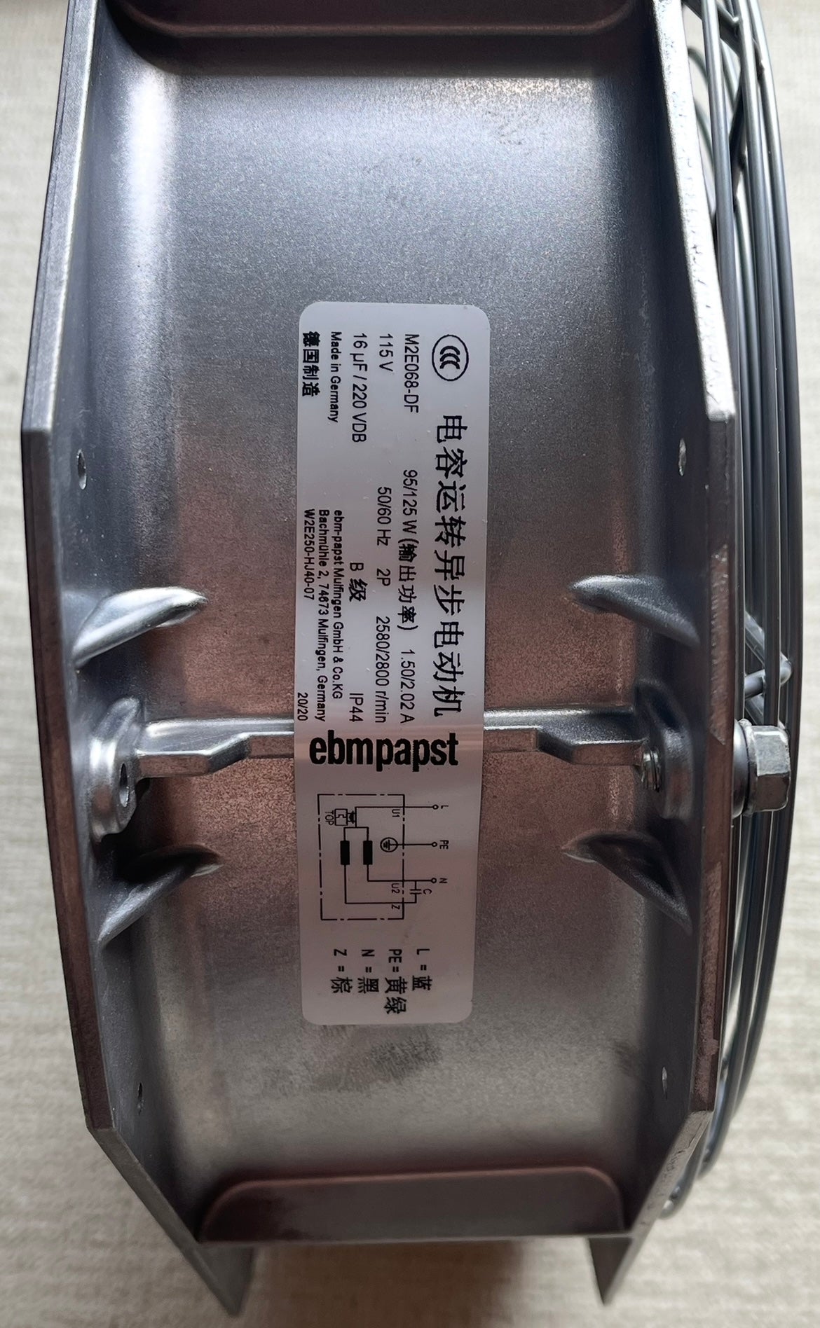 W2E250-HJ40-07 Ebm-Papst axial fan Rittal Cabinet Cooling Systems 115V 165W