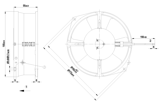 W2S130-AB03-21 ebm papst FAN AXIAL