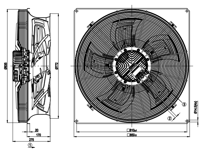 W3G710-DU21-02 EBMpapst Axial Fan