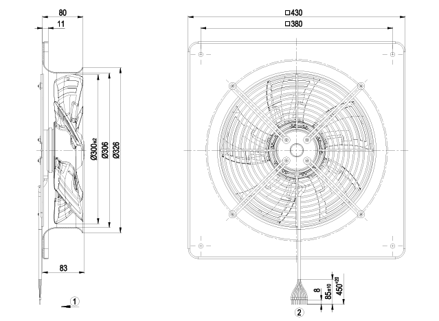 Ebmpapst W4D300-DT04-09 FAN AXIAL