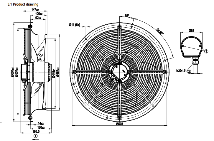 W4D450-GA14-01 ebm papst centrifugal fan