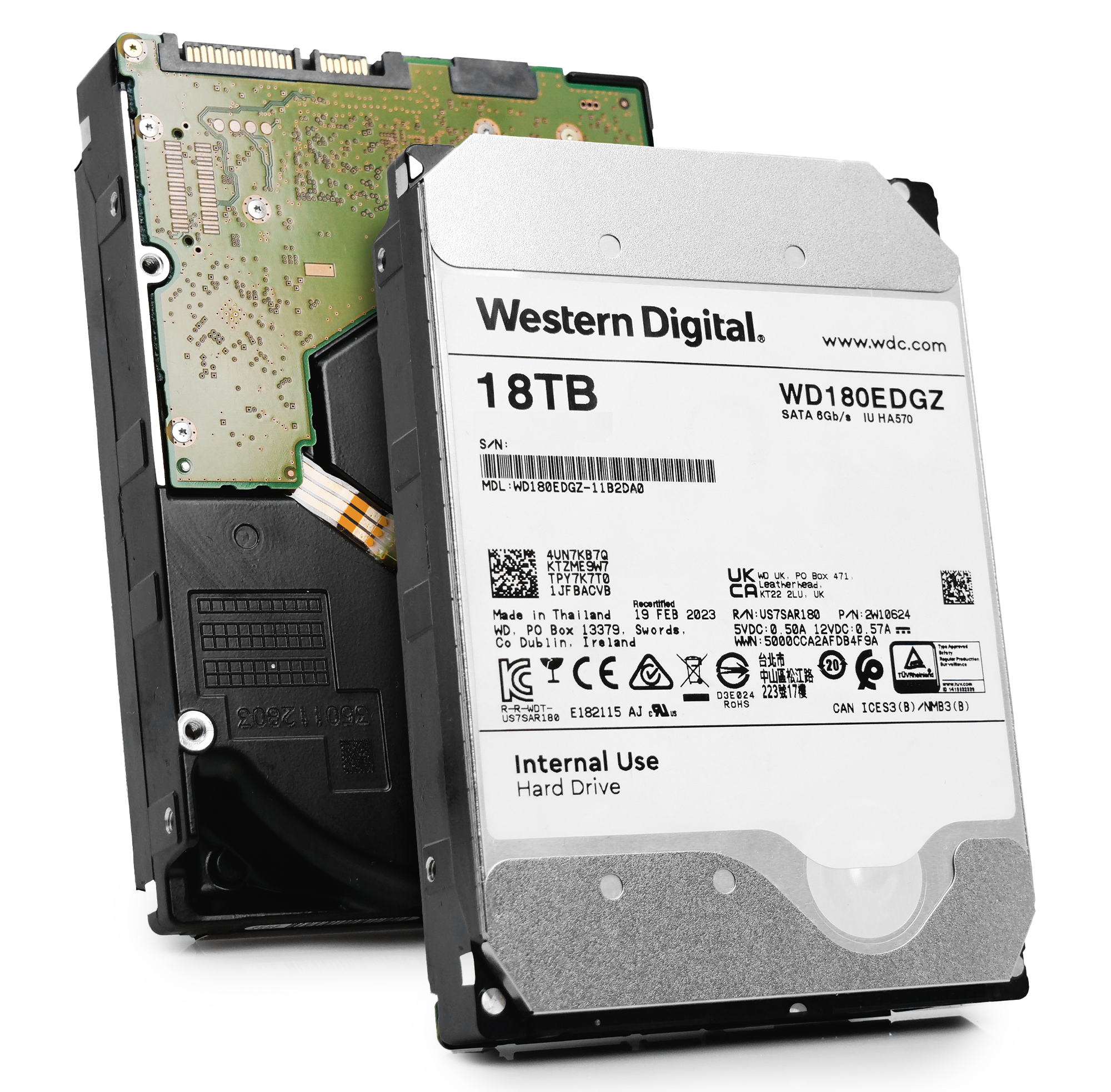 Western Digital WD180EDGZ-11B2DA0 18TB 7.2K RPM SATA 6Gb/s 512e 3.5in Refurbished HDD