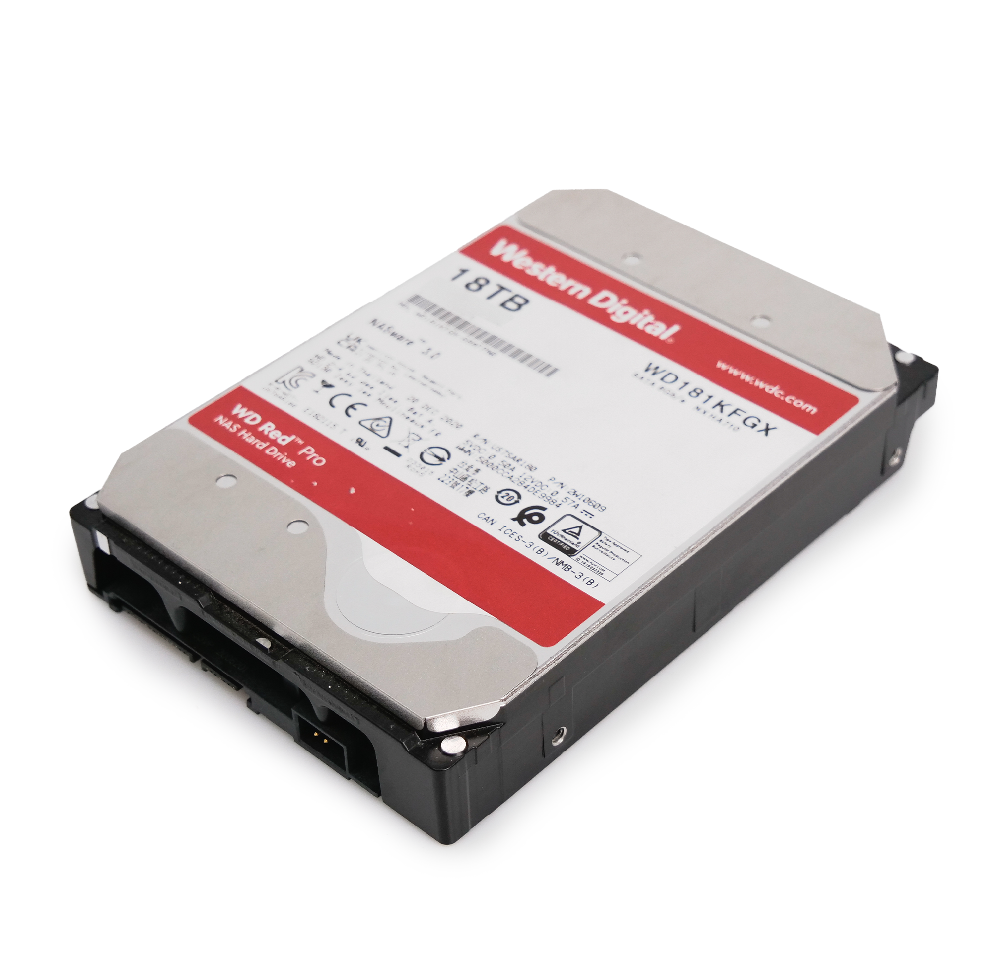Western Digital Red Pro WD181KFGX 18TB 7.2K RPM SATA 6Gb/s 512e 3.5in Refurbished HDD