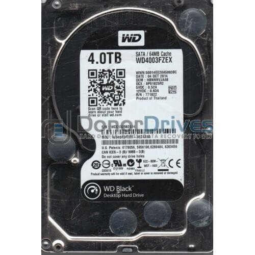 WD4003FZEX-00Z4SA0, DCM HBNNNVJAAB, Western Digital 4TB SATA 3.5 Hard Drive-FoxTI