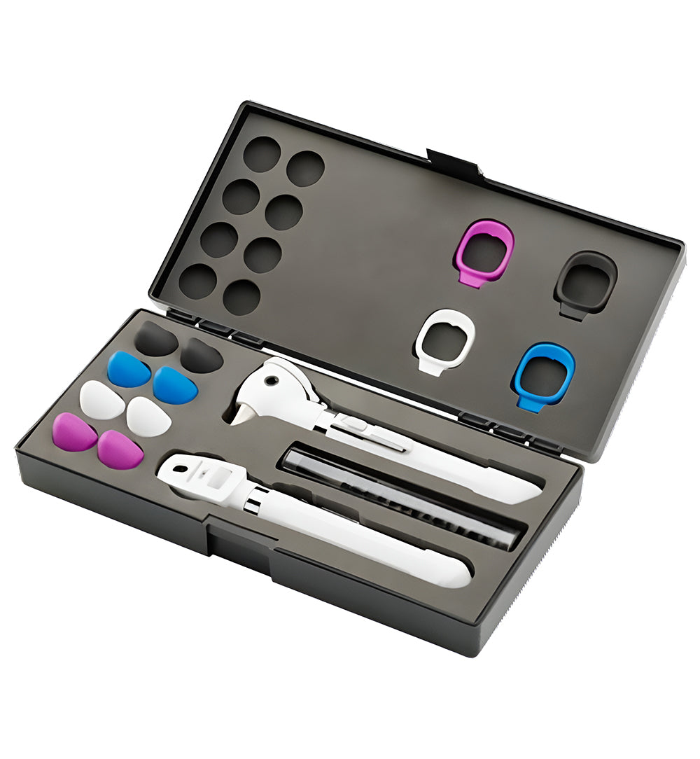 Pocket Plus Diagnostic Set w/ LED Ophthalmoscope & Otoscope, 2.5V, Onyx