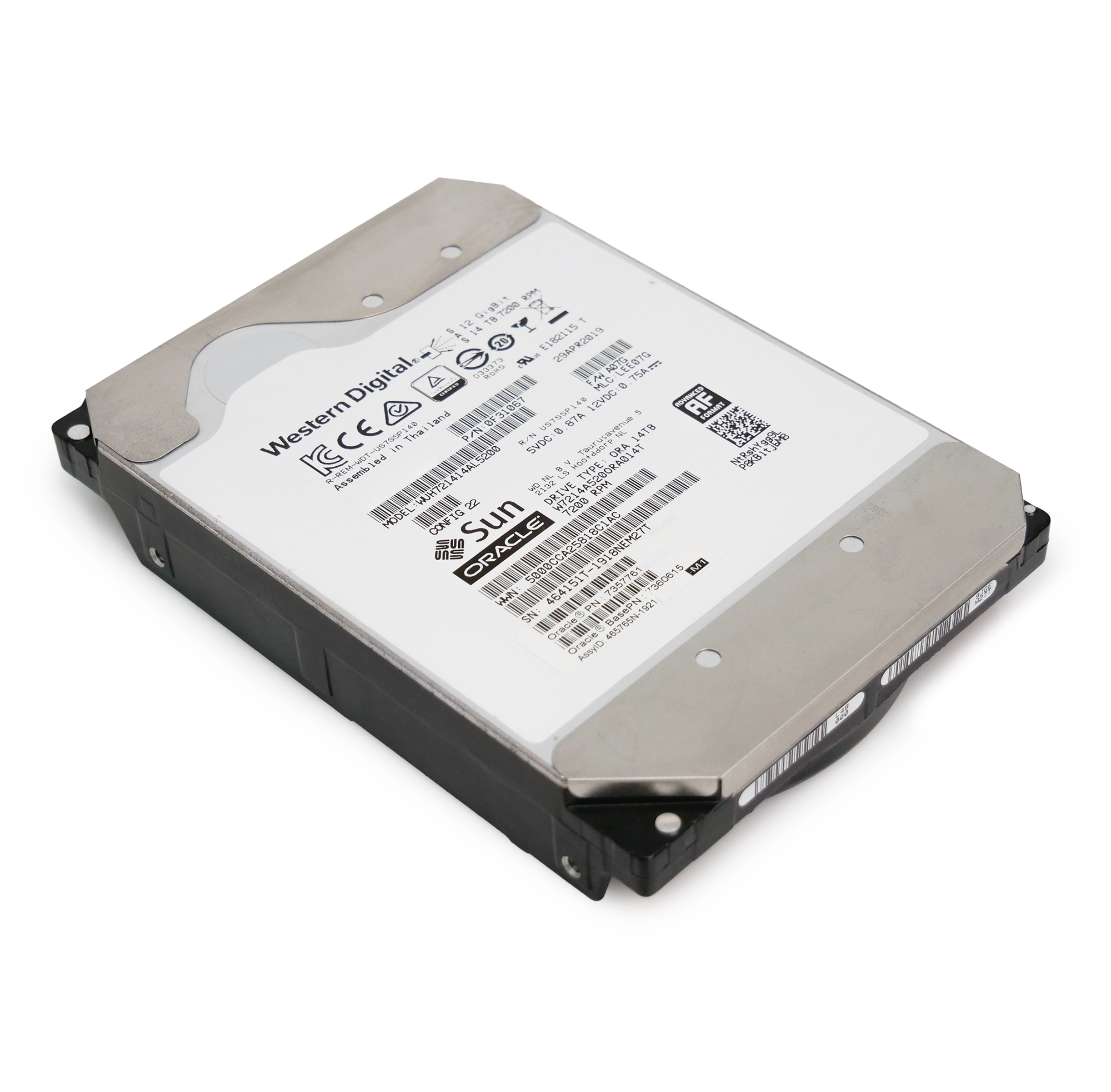 Western Digital Ultrastar DC HC530 WUH721414AL5200 0F31067 14TB 7.2K RPM SAS 12Gb/s 512e 3.5in Recertified Hard Drive