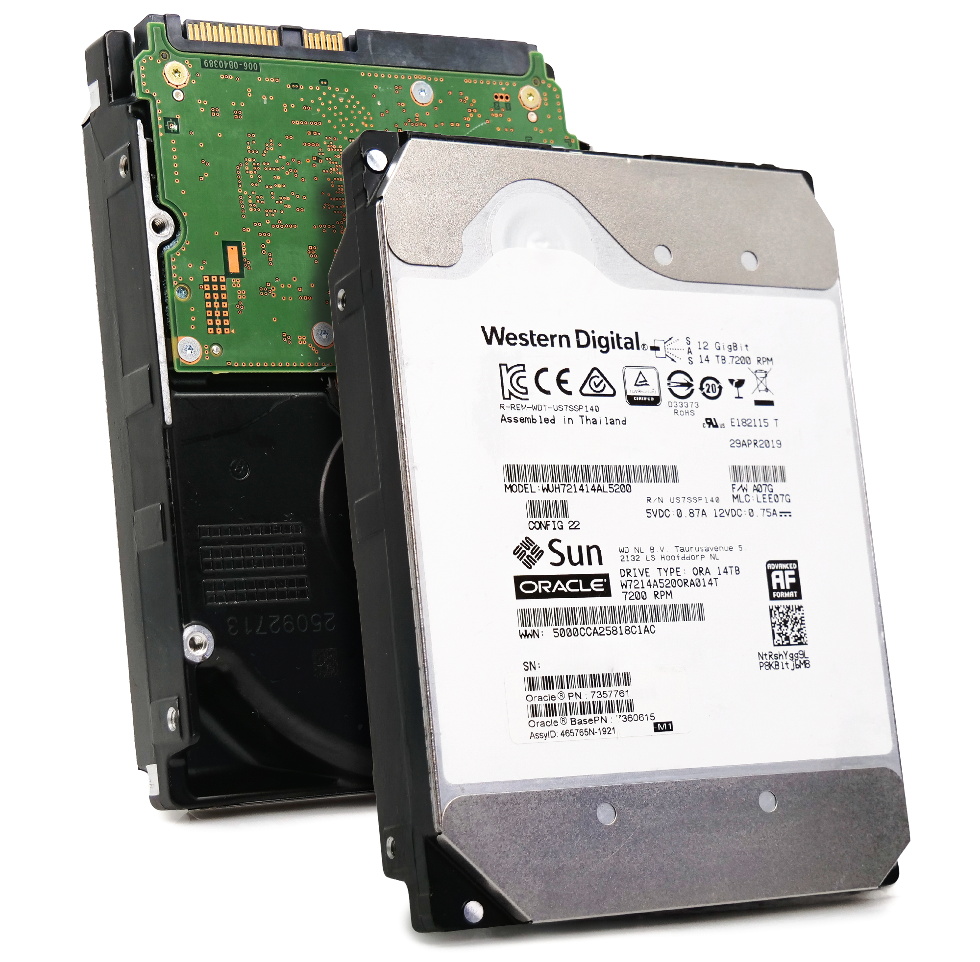 Western Digital Ultrastar DC HC530 WUH721414AL5200 0F31067 14TB 7.2K RPM SAS 12Gb/s 512e 3.5in Refurbished HDD