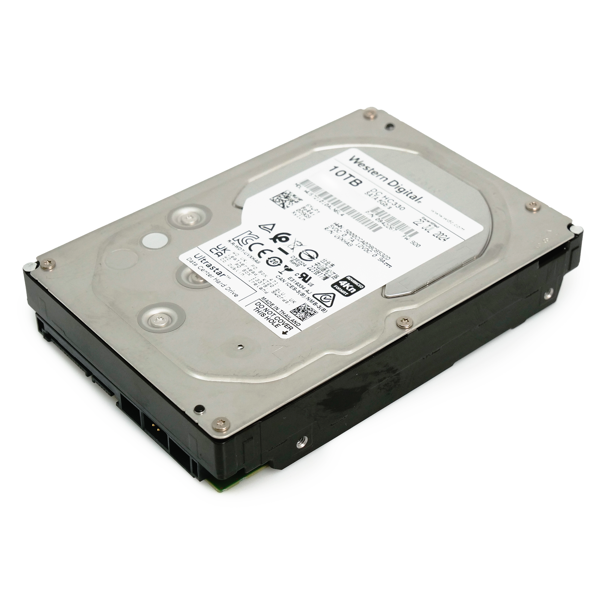 Western Digital Ultrastar DC HC330 WUS721010ALN6L4 0B42267 10TB 7.2K RPM 4kn SATA 6Gb/s 512e 3.5in Recertified Hard Drive
