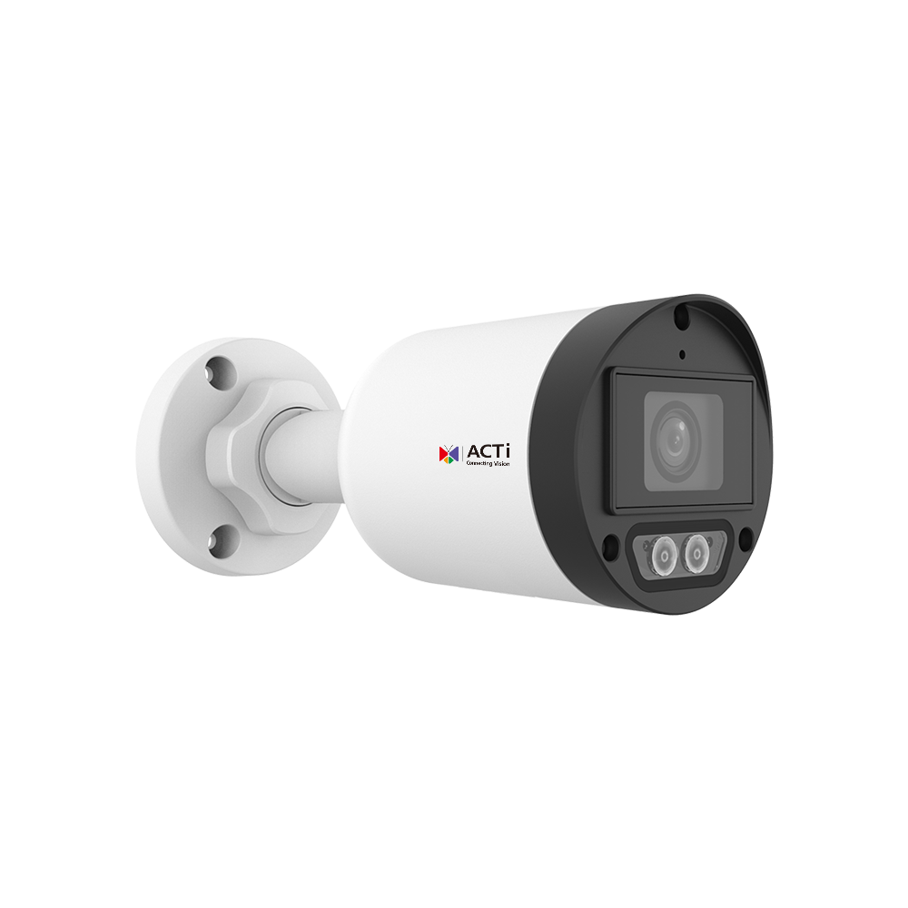 ACTi Z332 5MP Deep Learning AI ColorGuard f2.8mm Fixed Bullet with IR LED 50m, White LED 50m