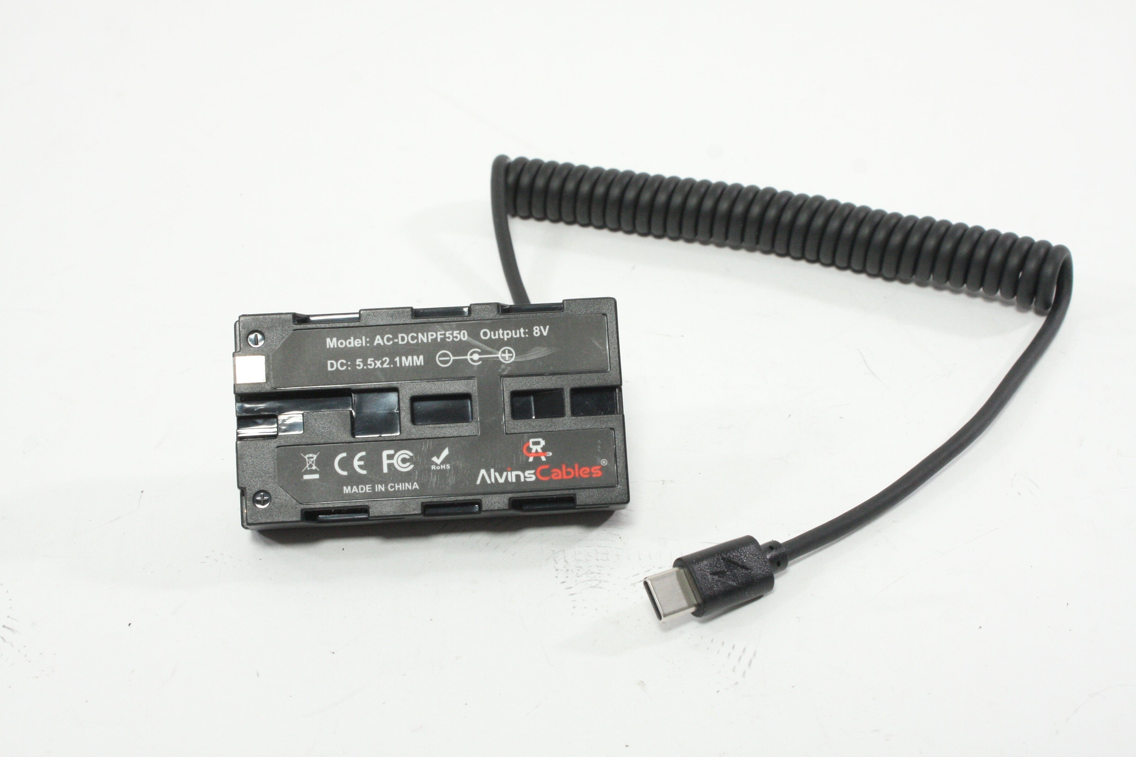 Alvin's Cables USB-C Dummy Battery for Sony NP-F550