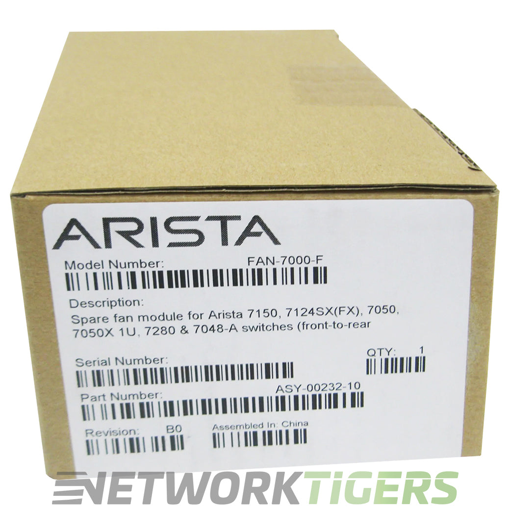 NEW Arista FAN-7000-F 7050 Series F-B Airflow (Red) Switch Fan Module