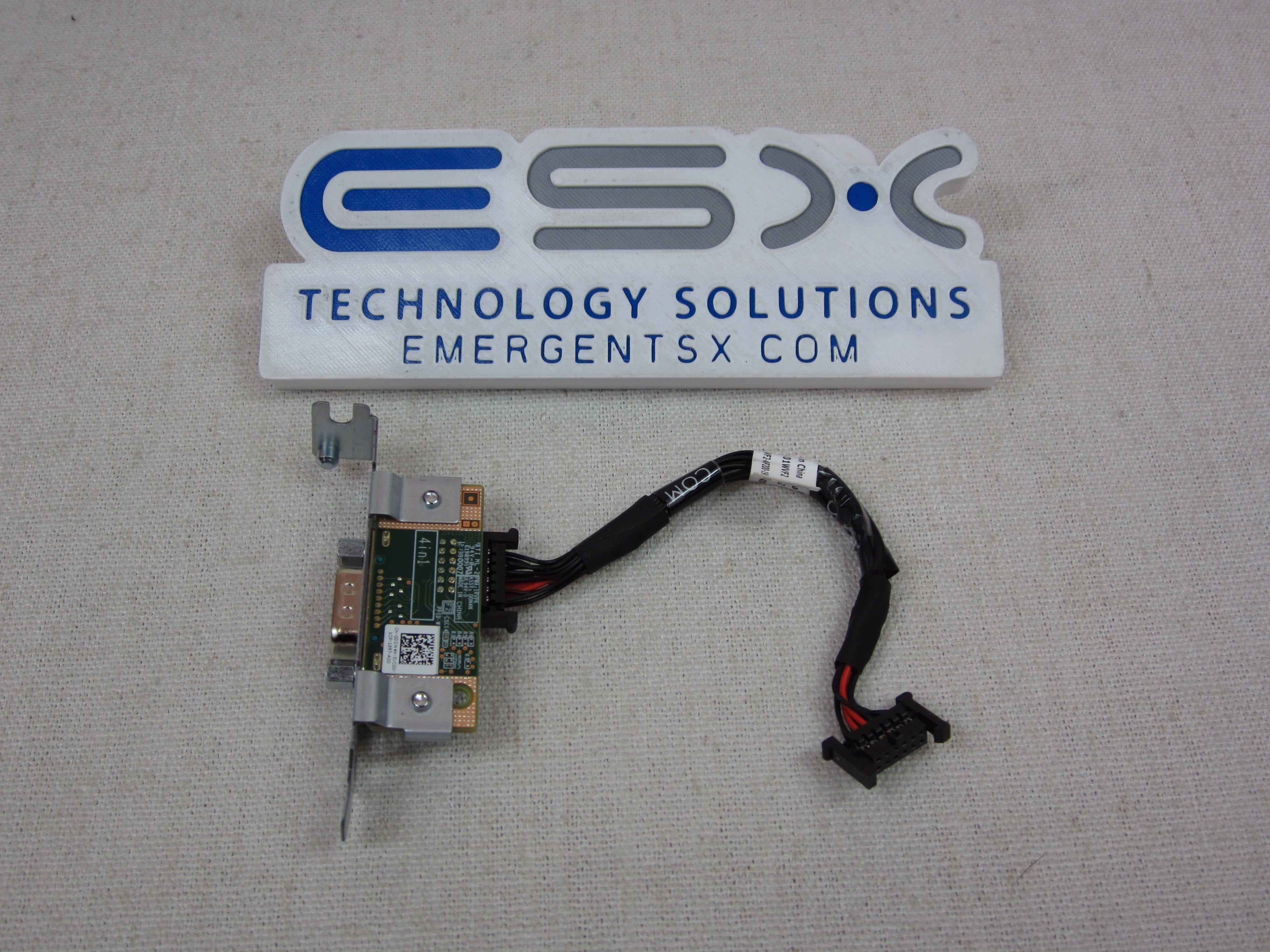 Dell DDN4N Serial COM Port Card w/ Cable Assembly 1WVF2 for PowerEdge 15/16G