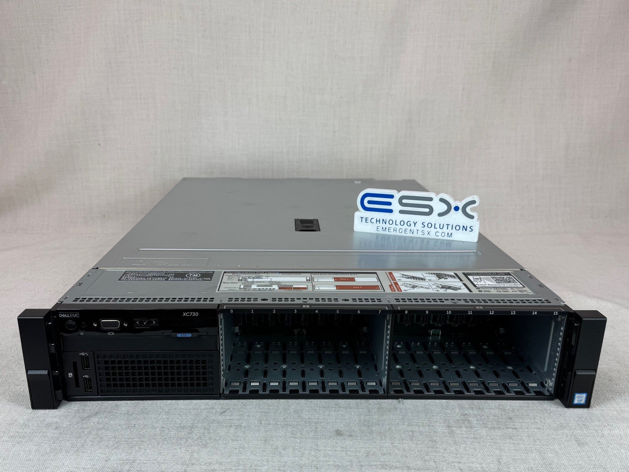 Dell PowerEdge XC730 16x 2.5” Server(same as R730) – 2x 22C E5-2699v4, 128GB RAM