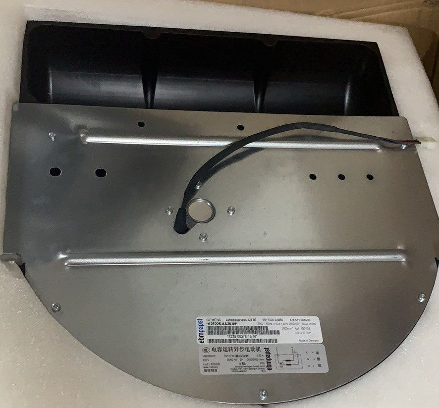 EBMPAPST K2E225-AA26-09 Centrifugal Fan | 140/192W Dual-Power | 230V | Siemens VFD SY7000-0AB66