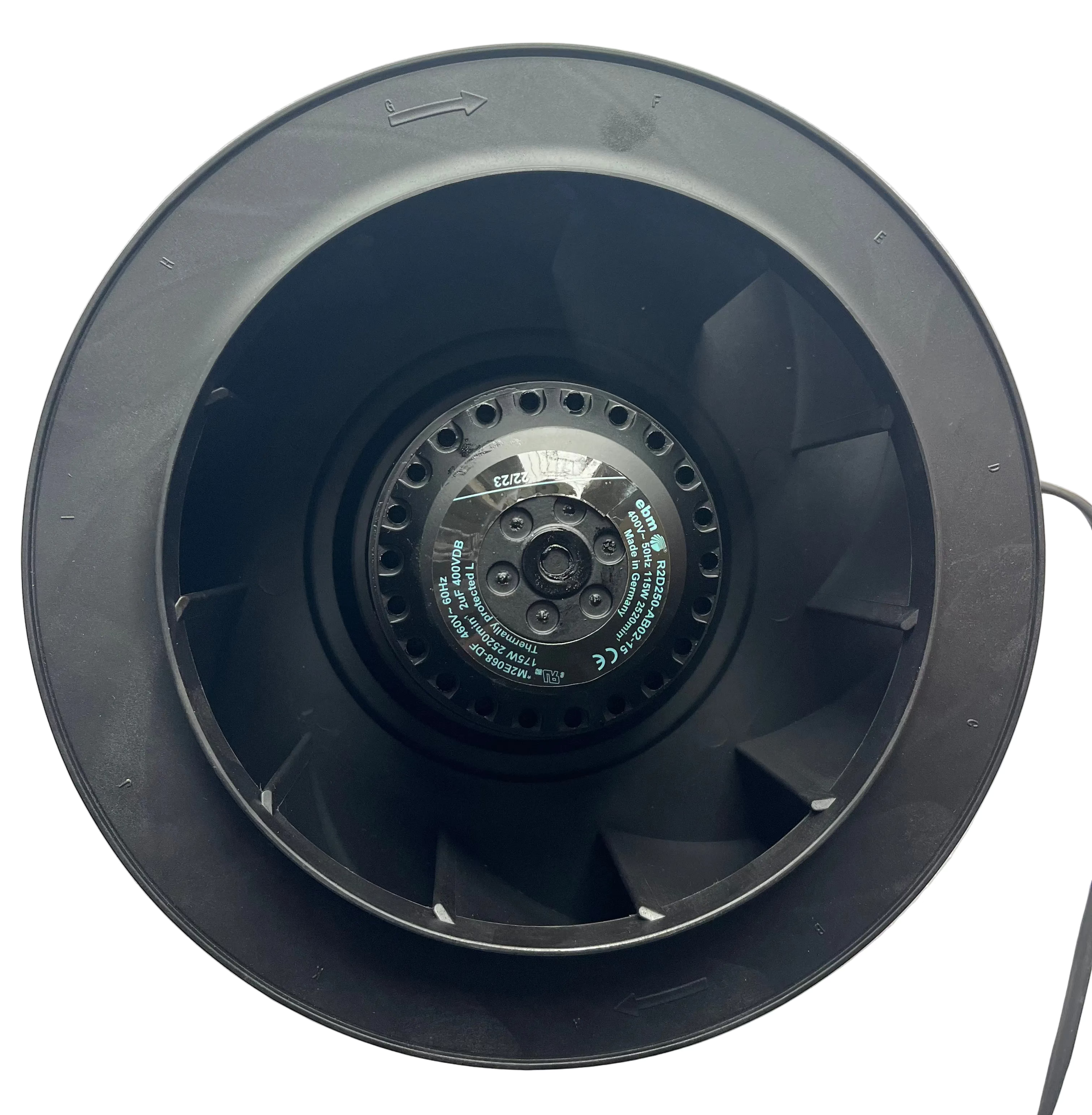 EBMPAPST R2D250-AB02-15 Centrifugal Fan | 0.115/0.175KW Ultra-Compact | 2520RPM
