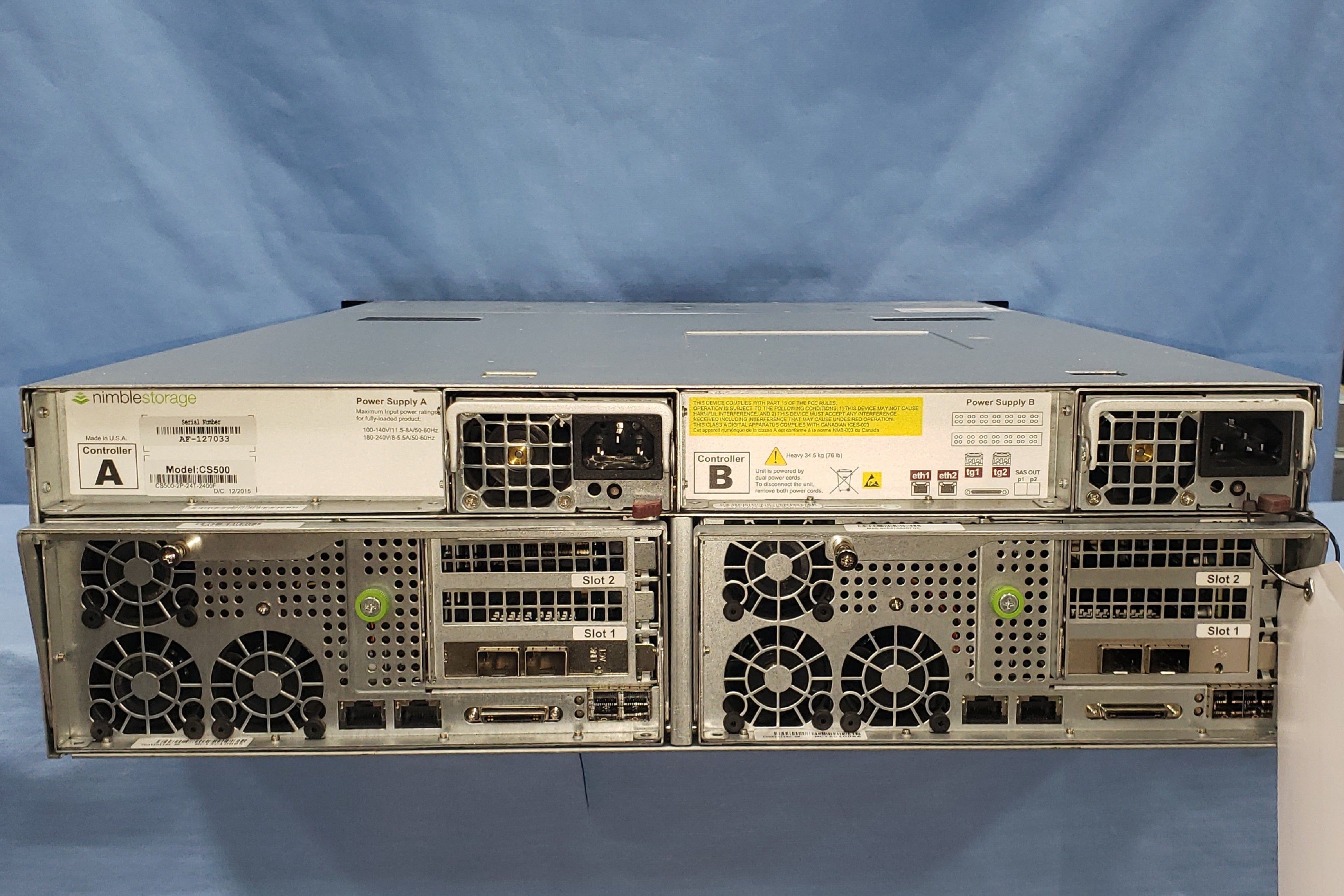 228TB Nimble CS500 - 48TB & 7.68TB SSD & 2 x 90TB Shelves